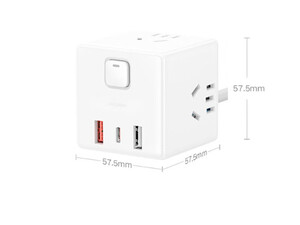 قیمت چند راهی مکعبی و شارژر رومیزی شیائومی Xiaomi Rubik Cube Adapter Pro 33W Wired Fast Charge Version (2A1C)