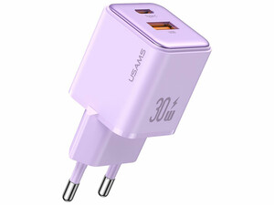 قیمت شارژر دیواری تایپ سی و یو اس بی 30 وات و 18 وات یوسامز USAMS US-CC189 PD 30W Charger Adaptateur