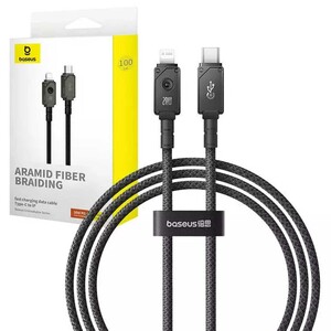 کابل شارژ سریع تایپ سی به لایتنینگ 20 وات 1 متری بیسوس Baseus USB-C to IP  Aramid Fiber Braiding Fast Charging Cable