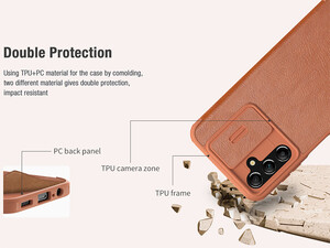 قیمت قاب محافظ سامسونگ A14 4G نیلکین Nillkin Samsung Galaxy A14 4G Qin Pro leather case