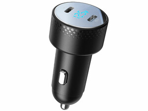 خرید شارژر فندکی فست دو پورت تایپ سی 70 وات جویروم JOYROOM JR-CCD02 70W Dual PD Ports Digital Display Car Charger