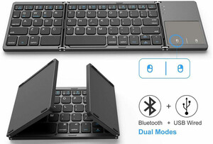 کیبورد بلوتوث تاشو با تاچ پد Foldable Bluetooth Keyboard With Touch Pad B033