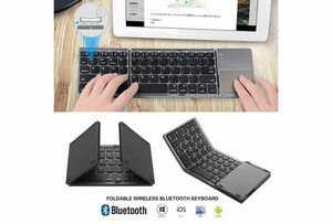 کیبورد بلوتوث تاشو با تاچ پد Foldable Bluetooth Keyboard With Touch Pad B033