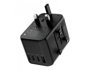 خرید آداپتور مسافرتی چند پورت 65 وات یونیورسال پاورولوژی Powerology Universal Multi-Port Travel Adapter PD65W P65W4PD