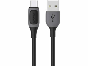 خرید کابل شارژ سریع یواس بی به تایپ سی 3 آمپر یک متری یوسامز USAMS Type-C 3A Charging Cable US-SJ596