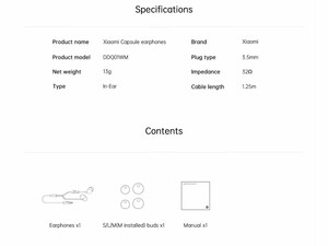 خرید هندزفری سیمی با جک 3.5 میلی‌متری شیائومی Xiaomi Capsule Earphones DDQ01WM