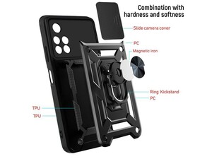 قاب محافظ لنز و حلقه دار شیائومی Xiaomi Redmi Note 11 Pro China Slide Camera &amp;amp; Ring Holder Stand Case