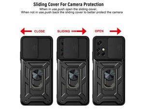 قاب محافظ لنز و حلقه دار شیائومی Xiaomi Redmi Note 11 Pro China Slide Camera &amp;amp; Ring Holder Stand Case