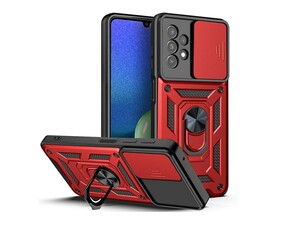 قاب محافظ لنز و حلقه دار سامسونگ Samsung Galaxy A72 Slide Camera &amp;amp; Ring Holder Stand Case