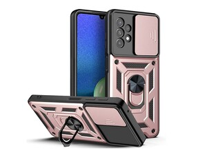 قاب محافظ لنز و حلقه دار سامسونگ Samsung Galaxy A72 Slide Camera &amp;amp; Ring Holder Stand Case