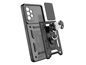 قاب محافظ لنز و حلقه دار سامسونگ Samsung Galaxy A72 Slide Camera &amp;amp; Ring Holder Stand Case