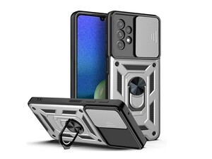 قاب محافظ لنز و حلقه دار سامسونگ Samsung Galaxy A72 Slide Camera &amp;amp; Ring Holder Stand Case