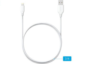 سرعت کابل شارژ و انتقال داده یو اس بی به لایتنینگ انکر Anker A8111 PowerLine USB To Lightning Cable 0.9m