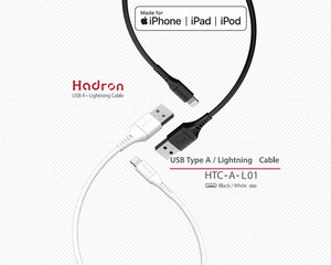 کابل شارژ لایتنینگ هادرون Hadron HTC-A-L01 USB A Lightning Cable