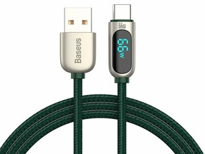 کابل یواس‌بی به تایپ‌سی بیسوس Baseus CASX020006 66W USB to Type-C Digital Display Fast Charging Data Cable