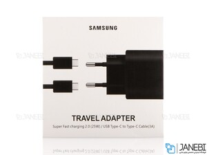 شارژر اصلی سوپرفست سامسونگ با کابل تایپ سی Samsung Travel Adapter Charging EP-TA800