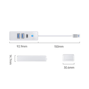 بهترین هاب 3 پورت USB3.0 اوریکو