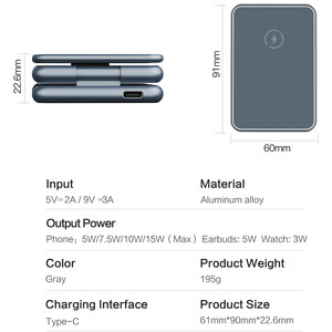 شارژر بی سیم مغناطیسی و پایه نگهدارنده تاشو رومیزی 15 وات گوشی، ساعت و ایرپاد