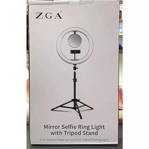 خرید رینگ لایت سه پایه‌دار دارای آینه زد جی آ ZGA Mirror Desktop Ring Light with Tripod