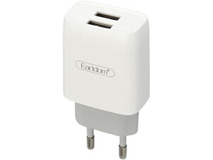 خرید بهترین شارژر دیواری یو اس بی 2.4 آمپر ارلدام Earldom ES-196 Wall Charger Duble USB