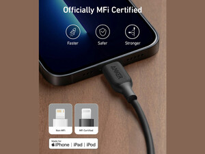 کابل شارژ سریع تایپ سی به لایتنینگ 30 سانتی‌متری انکر Anker USB-C to Lightning Cable A8831H11