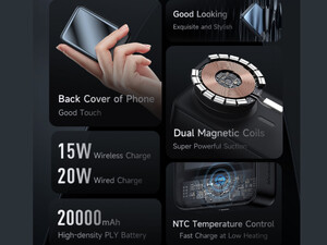 پاور بانک قابل حمل مگنتی 20 وات 20000 مک دودو Mcdodo MC-502 Magnetic Wireless Charging 20000mAh 20W