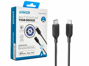 خرید کابل شارژ سریع تایپ سی به لایتنینگ 90 سانتی‌متری انکر Anker A8832H11 USB C to Lightning Cable