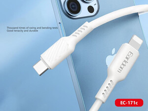 قیمت بهترین کابل شارژ سریع تایپ سی به لایتنینگ یک متری 20 وات ارلدام Earldom EC-171 Lightning cable 1.0m