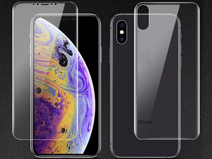 خرید محافظ صفحه نمایش جلو و پشت گوشی بوف buff Hydrogel front and back screen protector for iPhone XS Max