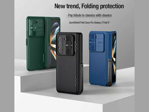 قاب محافظ سامسونگ زد فولد 5 نیلکین Nillkin Samsung Galaxy Z Fold 5 CamShield Fold Case Bracket version