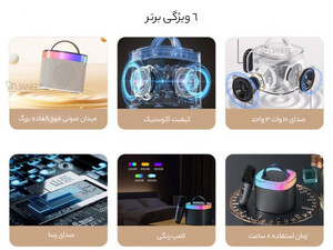 قیمت میکروفون و اسپیکر قابل حمل کانفلون Konfulon mini bluetooth speaker home wireless k audio microphone  KTV F-20