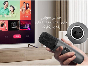 کیفیت میکروفون و اسپیکر قابل حمل کانفلون Konfulon mini bluetooth speaker home wireless k audio microphone  KTV F-20