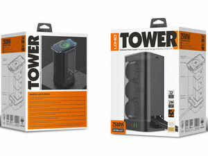 چند راهی برق شش سوکت 2500 وات و شارژر بی سیم 15 وات سه یو اس بی و یک تایپ سی الدینیو LDNIO TOWER 3 in 1 Power Extension Cord SKW6457