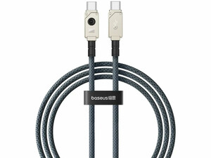 کابل شارژ سریع تایپ سی به تایپ سی 100 وات 1 متری بیسوس Baseus USB Type C Aramid Fiber Braiding Fast Charging Cable