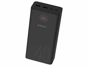 قیمت پاوربانک شارژ سریع یو اس بی و تایپ سی 18 وات روموس Romoss 40000mAh Power Bank 18W PD Fast Charge