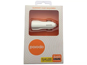 شارژر فندکی دو پورت پورودو  Porodo PR-C5WH Dual Output Car Charger 3.4A