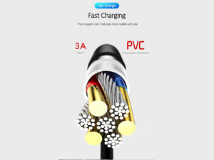 کابل شارژ سریع یو اس بی به لایتنینگ 3 آمپر یک متر ارلدام EARLDOM EC-135I 3A Fast Charging Cable