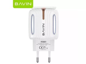 شارژر دیواری فست شارژ لایتنینگ باوین BAVIN 2.4A Dual Lightning Adapter Charger PC265Y