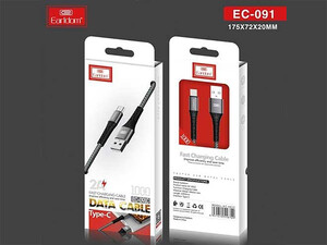 بهترین کابل تبدیل USB به USB-C ارلدام Earldom EC-091 type-c cable