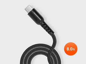 بهترین کابل تایپ سی پورودو porodo PD-CMETRP24 Metal Braided Type-C Cable 2.4M