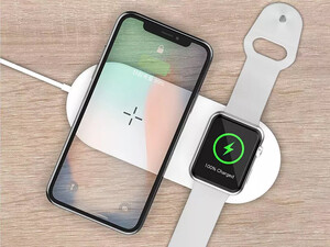 بهترین شارژر وایرلس دوکاره دویا DEVIA EA087 Wireless Charger 2 In 1 for Smart Phone&Apple Watch