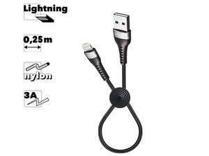 خرید کابل آیفون پاوربانکی ارلدام Earldom EC-094i lightning Data Cable 25cm