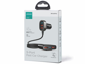 قیمت شارژر فندکی 5 پورت یواس‌بی 45 وات خودرو جویروم Joyroom JR-CL03 Pro 45W 5-Port USB Car Charger