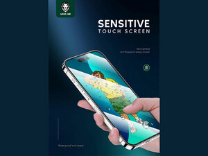 قیمت گلس شیشه‌ای سه بعدی آیفون 14 گرین Green Lion 3D Silicone Anti Broken Glass Compatible iPhone 14 (6.1")