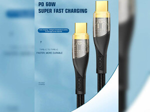 کابل شارژ سریع تایپ سی به تایپ سی 60 وات یک متری ایکس‌او XO NB-Q223B Type-C to Type-C Data Charging Cable