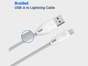 خرید کابل یو اس بی به لایتنینگ  1.2 متری 3 آمپر پاورولوژی Powerology Braided USB-A to Lightning Cable PCAB003