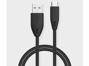 کابل تایپ سی 1.2 متری 3 آمپر پاورولوژی Powerology USB-A to USB-C Braided Cable 3A PBAC12BK