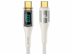 کابل سوپر فست شارژ تایپ سی به تایپ سی 100 وات 2 متری یوسامز Usams Type-C To Type-C Pd 100W Cable US-SJ591