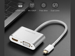 سرعت تبدیل Type C به HDMI و VGA یوگرین