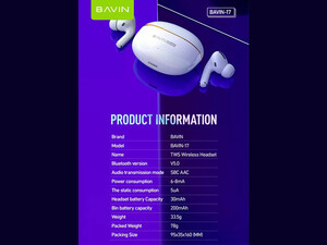 RDLJ هندزفری بی سیم باوین BAVIN wireless Earphone BAVIN17